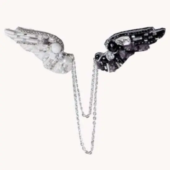 Beadwork kit for creating brooch Crystal Art Yin-Yang BP-375C {1}