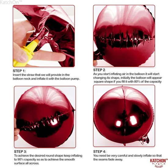 Huge Metallic Red Balloons - 22 Inch(red) {3}