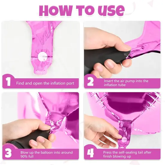 22 Inch Big Round Foil Balloon(Pink Green) {6}