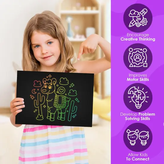 50 Piece Rainbow Scratch Paper {2}