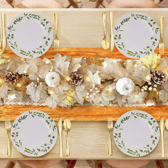 6Ft Fall Maple Leaf Pumpkins Berry Pine Cone Garland {3}