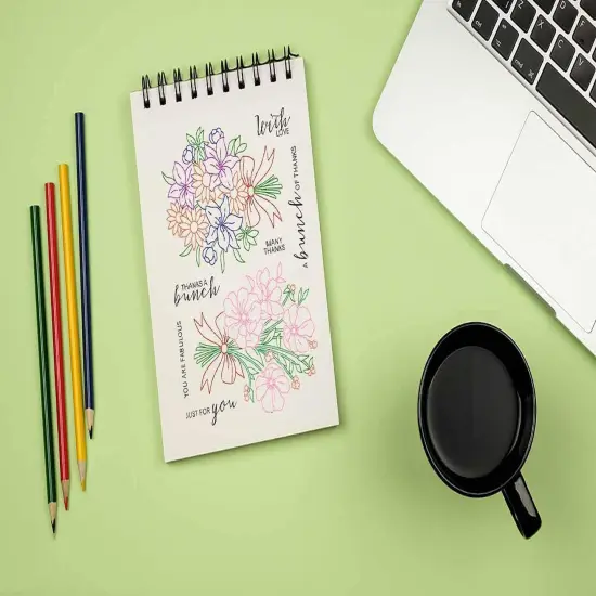 Fall Flowers Clear Stamps and Dies for Card Making and Photo Album Decorations {3}