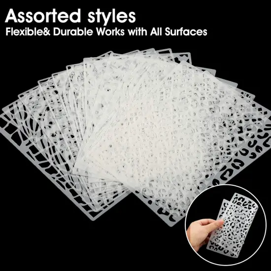 2 Pieces Leopard Stencils Animal Cheetah Stencils (5.9 x 8.3 Inch) {2}