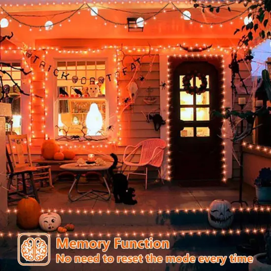 2 Pack Each 66ft Solar String Lights 200 LED Halloween Lights Outdoor Waterproof {5}
