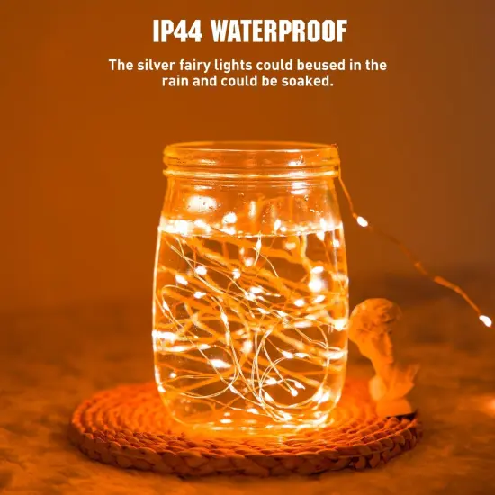 16.1ft - 4 Pack 50 LED Halloween Fairy Lights Battery Operated {5}