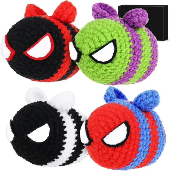 Beginner Crochet Kit for Adults Kids Women Men Complete Kit Included (4 Cool Bees) {1}