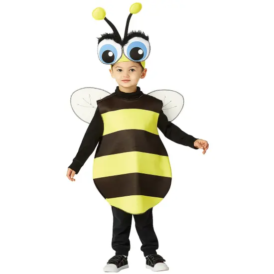 Big Eyed Bee Toddler Costume Kids Halloween Yellow Black Outfit {1}