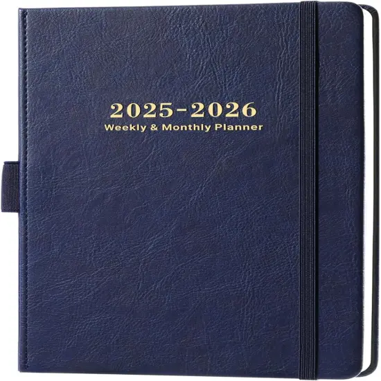 Planner 2025-2026 Weekly and Monthly with Stickers, 5.7" X 8.2", July 2025 - June 2026, 2025-2026 Calendar Planner, Pen Holder, Inner Pocket, 44 Notes Pages - Blue {1}