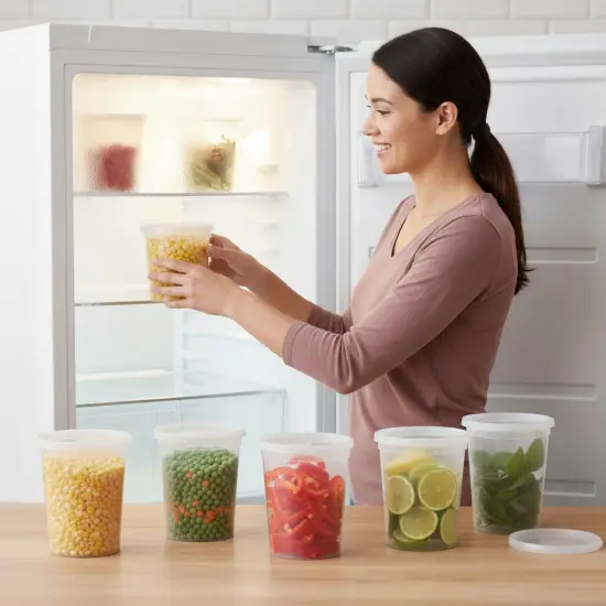 Perfect Settings 32oz Deli Containers with Lids - 24 Sets Quart Freezer Storage Containers - Leakproof, Stackable, Microwave Safe Soup Storage Plastic Soup Containers for Meal Prep Leftovers Takeout {4}