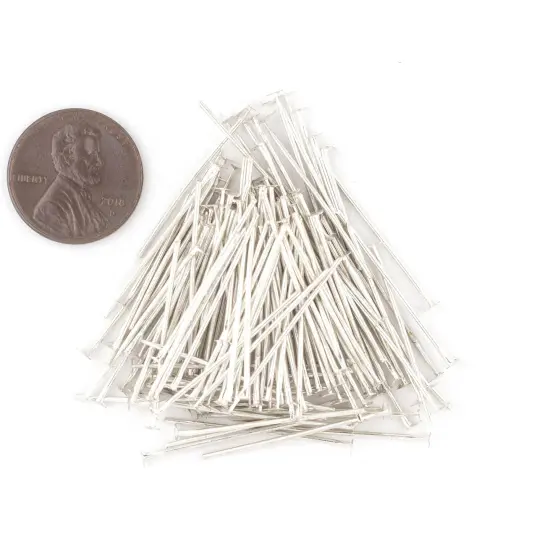 The Bead Chest Silver 21 Gauge 1 Inch Head Pins (Approx 100 pieces) {2}