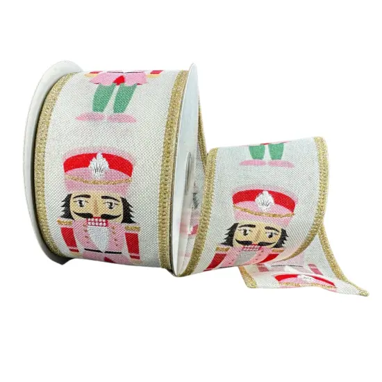 2.5" Cutsey Nutcracker Ribbon: Pink (10 Yards) {1}