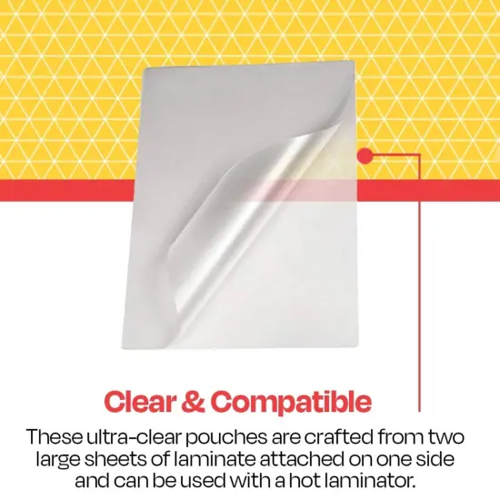 School Smart High Clarity Laminating Pouches, 18 x 24 Inches, 3 mil Thick, Pack of 50 {4}