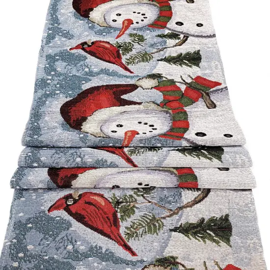 Joyful Snowmen Christmas Table Runner {4}