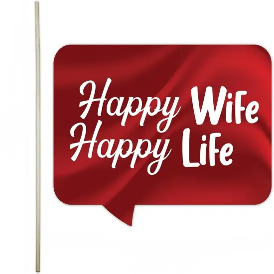 Funny Wedding Anniversary Photo Booth Props - Together Forever Themed Party Decorations - Funny Photography Supplies - Selfie Props with Sticks - 10pcs {3}