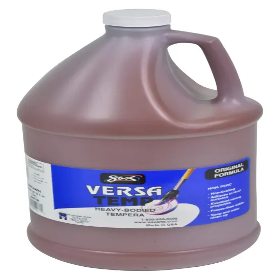 Sax Versatemp Heavy-Bodied Tempera Paint, 1 Gallon, Brown {1}