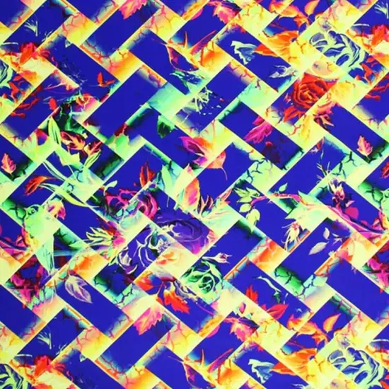 Rainbow Basket Weave Printed Spandex {2}