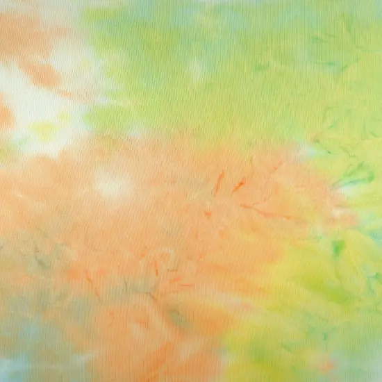 1 Yard Cashmere Sweater Tie Dye Fabric, 190 GSM Polyester Spandex Blend 58/60" Width YELLOW/ORANGE {3}