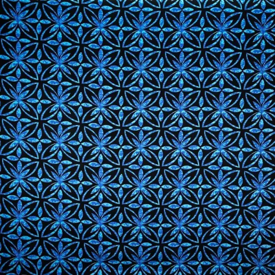 1 Yard Alluring Watercolor Blossoms Rayon Poplin Fabric 100% Polyester, 45" Wide Blue {1}