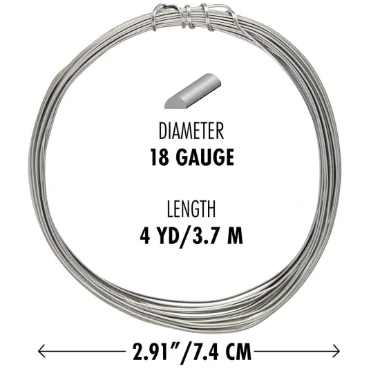 The Beadsmith Half-Round Craft Wire - Wire Elements - Medium Temper - 18 Gauge, 4 Yard Coil - Titanium Color - Beading Wire Used for Jewelry Making, Wire Wrapping, and Other DIY Arts & Crafts {3}
