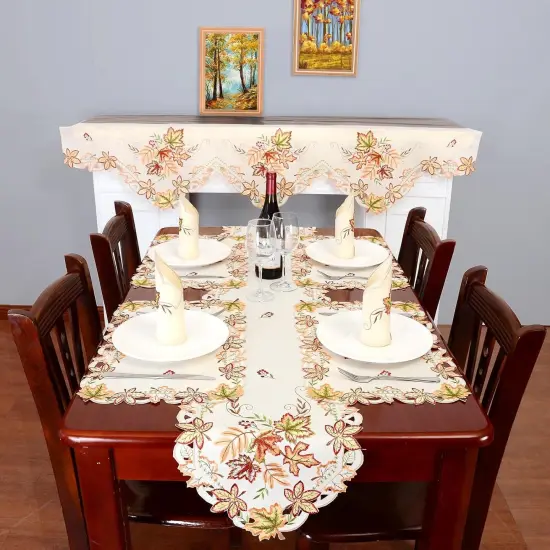 Thanksgiving Maple Leaves Table Runners - (13 &times; 69 inches) {4}