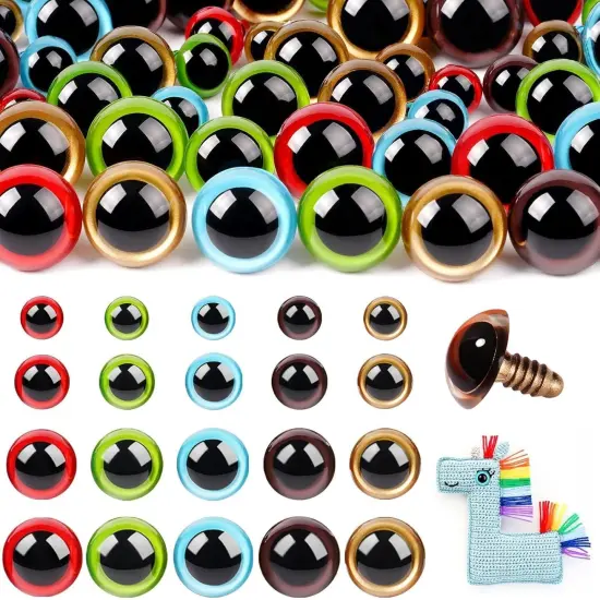 160pcs Safety Eyes for Amigurumi with Washers 10/12/16/18mm {1}