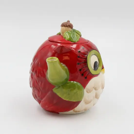 Hand Painted Ceramic Owl Teapot, Gift for Her, Gift for Mom, Tea Party D&eacute;cor, Caf&eacute; D&eacute;cor, Farmhouse D&eacute;cor {4}