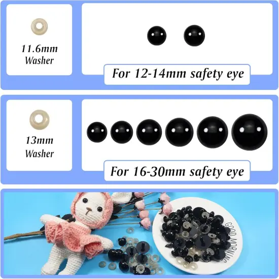 150pcs Large Safety Eyes for Crochet {3}