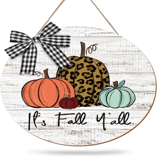 Fall Pumpkin Wooden Door {1}