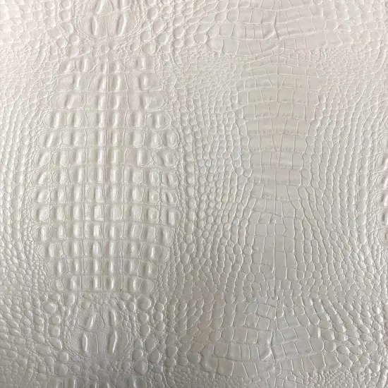 1 Yard Marine Gator Vinyl Fabric Waterproof Anti UV Outdoor Upholstery 54" Width White {1}