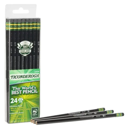Pencils, #2 Soft, Black, Unsharpened, Pack of 24 {1}