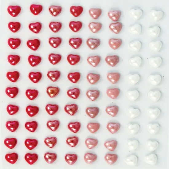 Craft Consortium Adhesive Enamel Hearts 80/Pkg-Assorted Colors {2}