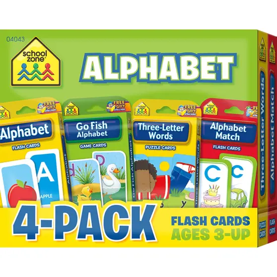 Alphabet Flash Card, 4-Pack {1}