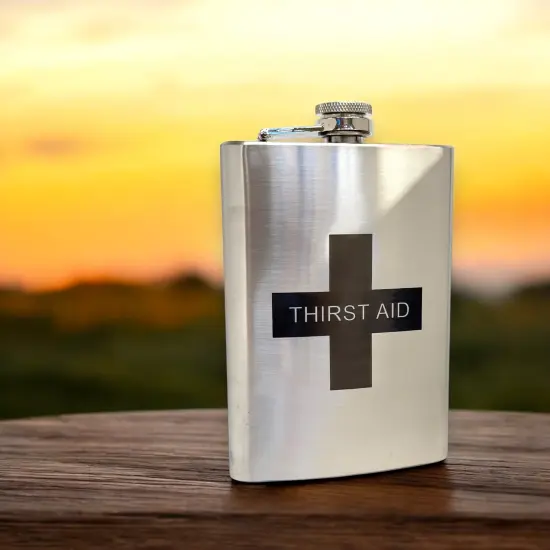 8oz Thirst Aid Stainless Steel Flask {3}