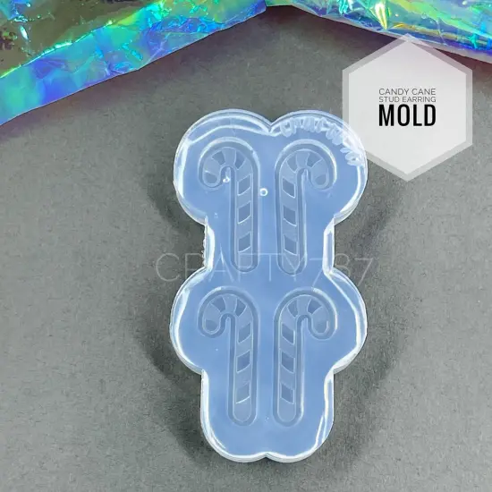 Candy Cane Stud Earring Mold(B9) {1}