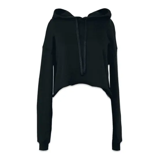 Bella + Canvas Cropped Fleece Hoodie - Black, Size Small {1}