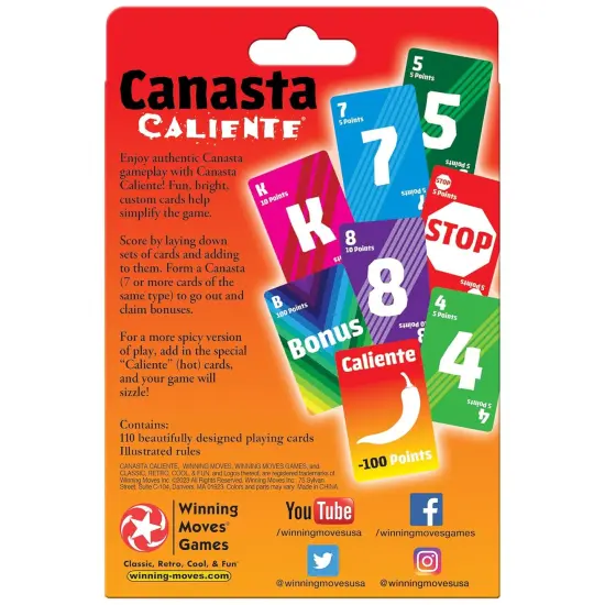Winning Moves Games Canasta Caliente Official Card Game 2 to 6 Players {4}