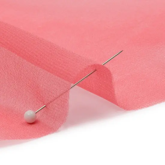 1 Yard Soft Salmon Premium Silk Chiffon Fabric For Luxury Draping & Designer Apparel 54 Inch Width {3}