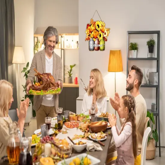 Fall Welcome Sign for Front Door Decorations (	Style1) {3}