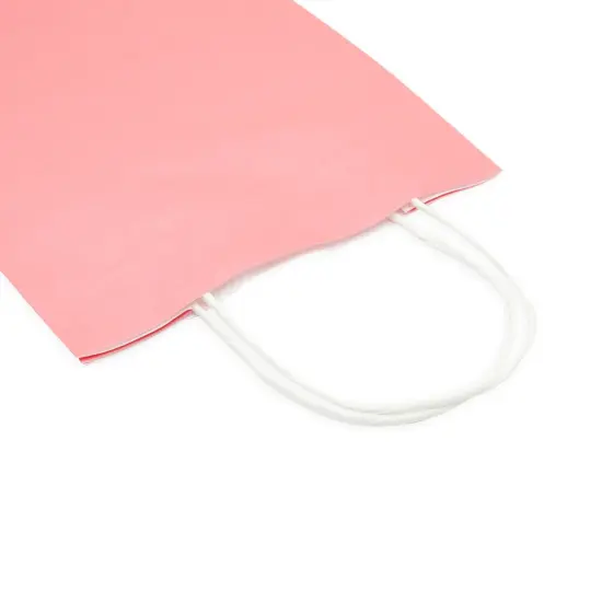 25-Pack Pink Gift Bags with Handles - Medium-Sized Paper Goodie Bags for Weddings, Bridal Showers, Baby Showers, and Small Businesses (8 x 4 x 10 Inches) {4}