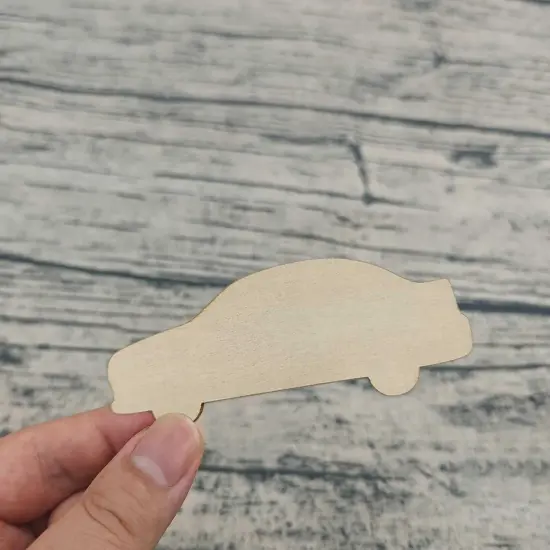 20pcs Wooden Car Shaped Cutouts DIY Crafts Car Unfinished Wood {4}