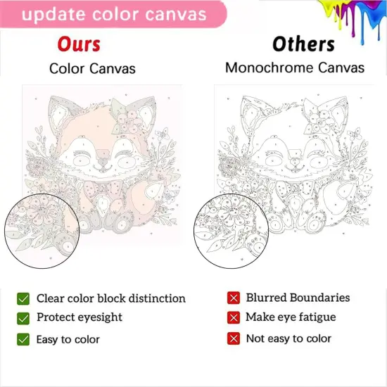 4 Pack Animal Paint by Number for Kids with Wooden Frame-Paint by Numbers for Kids Animals Ages 4-8-12,Easy Elephant Fox Sea Turtle Horse DIY Acrylic Oil Painting Kits for Home Wall Decor(8X8inch) {3}