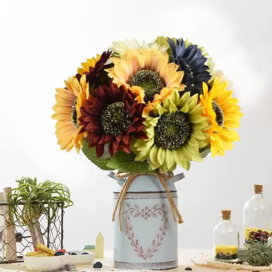 6pcs Artificial Sunflower Bouquet (Multicolor) {2}