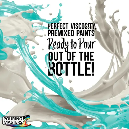 Pouring Masters Tropical Turquoise Ready to Pour Acrylic Pouring Paint - Premium 32-Ounce Pre-Mixed Fluid Acrylic Paint - Fluid Art Supplies for Canvas, Wood, Paper, Tile & Rocks {2}