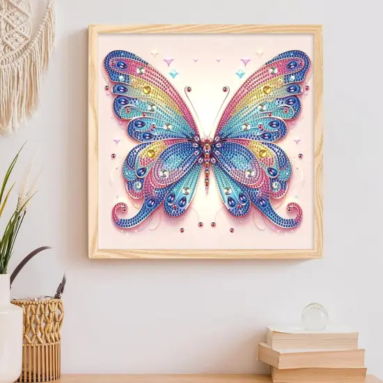 Diamond Art Painting Kit, DIY Colorful Butterfly 5D Special Shape Crystal Diamond Partial Diamond Art Painting Mosaic Making Craft, Suitable for Home Wall Decor Art Holiday Gift {3}