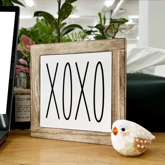 Summer Vibes XOXO Wooden Box Sign &ndash; Beach-Inspired Rustic Tabletop Decor for a Relaxing Summer Atmosphere {4}