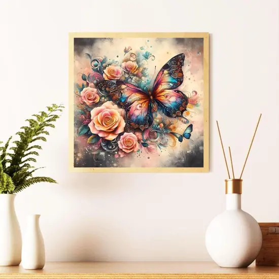 Diamond Painting Butterfly Kits for Adults, For Gift, Home Wall Decor 13.7''Wx13.7''L {2}