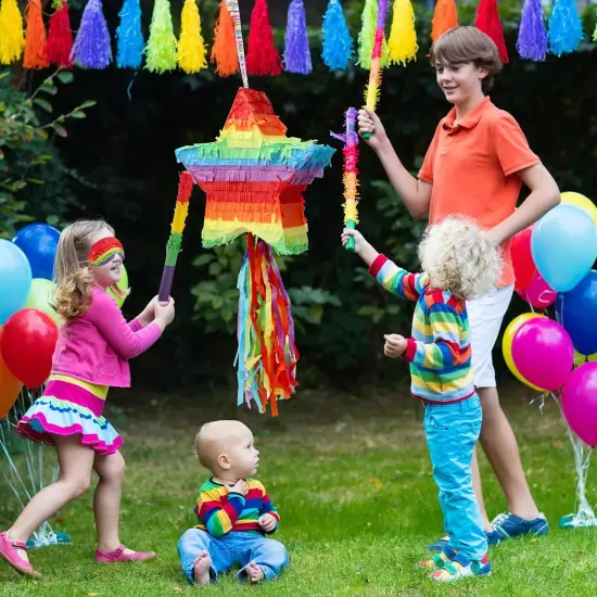 Cinco De Mayo Star Pinata 12.6 x 12.6 inches. Fiesta Party Supply for Fiesta Taco Party, Luau Event Photo Props, Mexican Theme Decoration, Carnivals Festivals, Taco Tuesday Event {5}