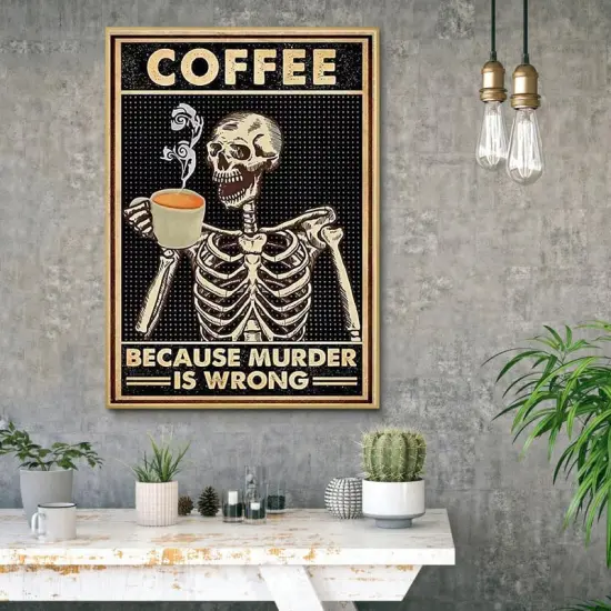 Diamond Painting Kits for Adults, Skull Coffee 5D DIY Diamond Art Kits Full Drill Diamond Dots for Gift Wall Decor and Relaxation Gem Arts 12x16 inch {2}