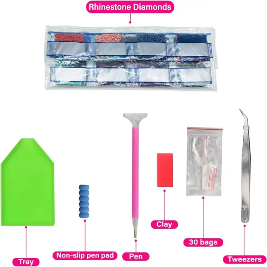 Diamond Painting Kit for Adult Beginner, Butterfly Mushroom Diamond Art Kits,5D,Moon Diamond Dot Flower, Luna Moth DIY Small Diamond Painting Gem Art Craft Accessories for Home Wall Decor {4}