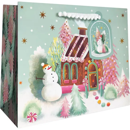 Pack/6: Gingerbread Dreams Gift Bag - 10 x 4 x 8" {1}